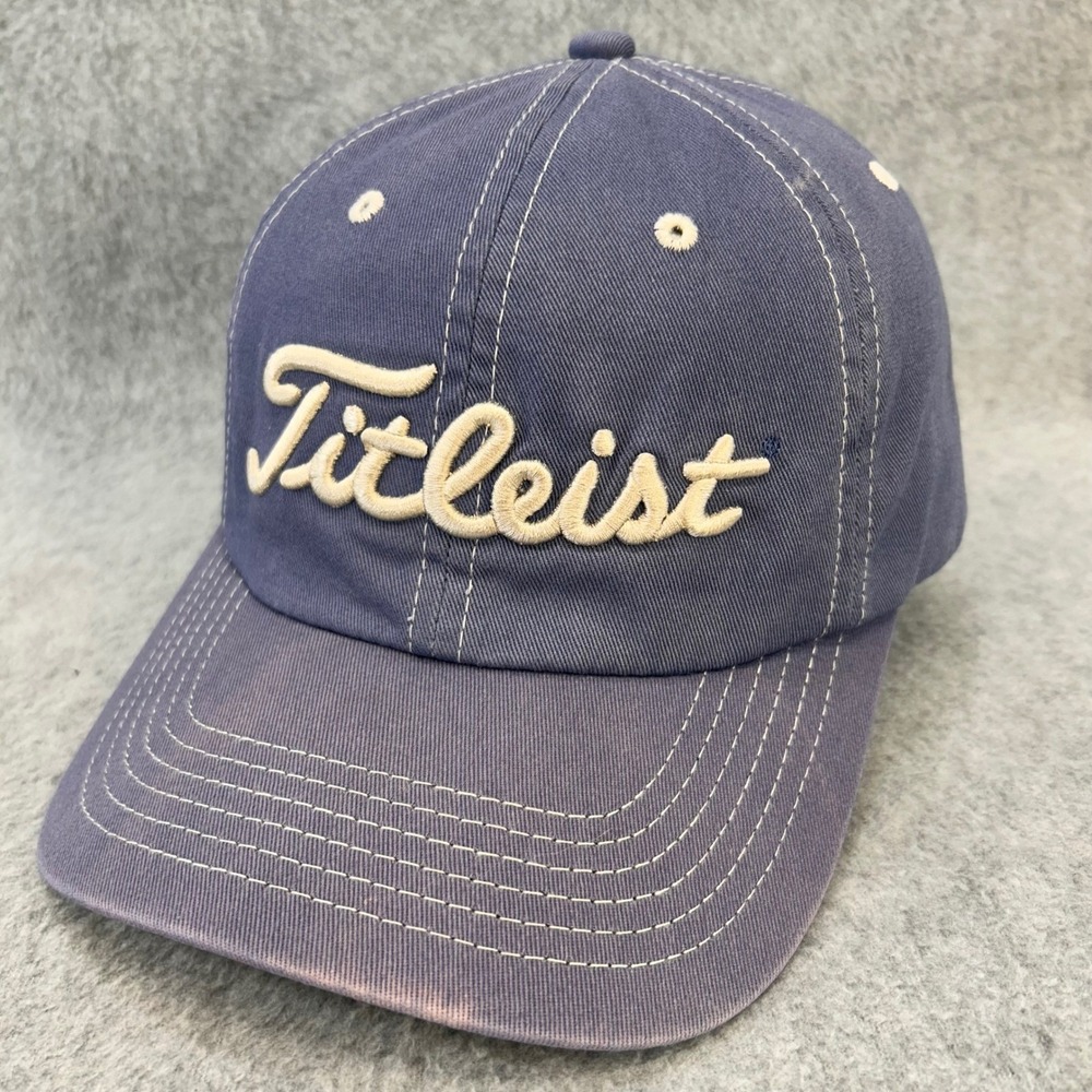 Titleist Script Logo Mens Blue‎ Titleist Golf Hat Adjustable Cotton OSFM
